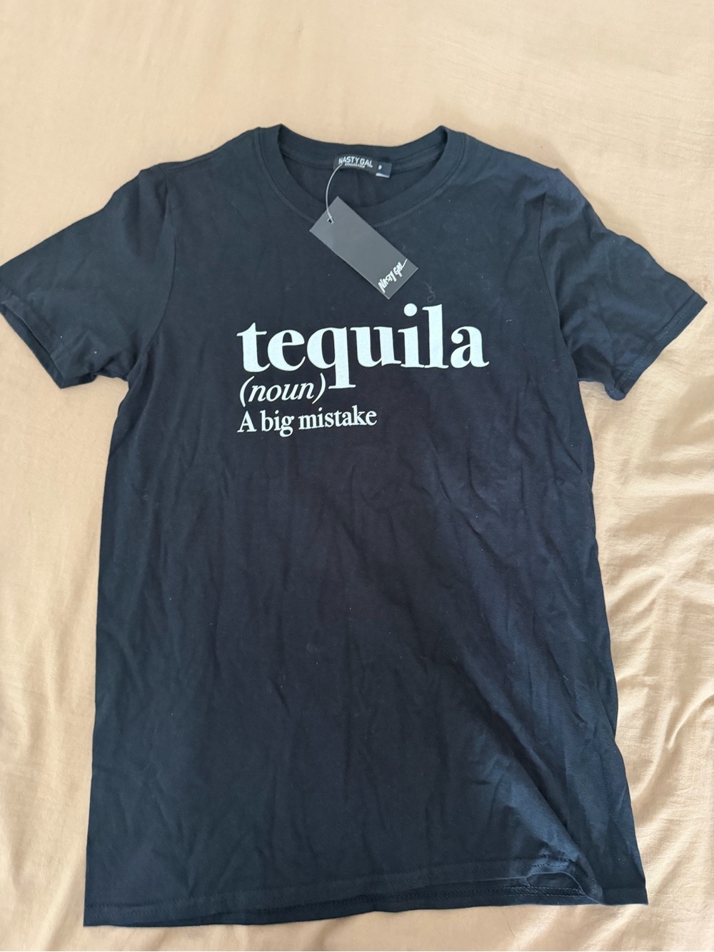 Nasty Gal Black 'tequila (noun) A big mistake' Graphic Tee